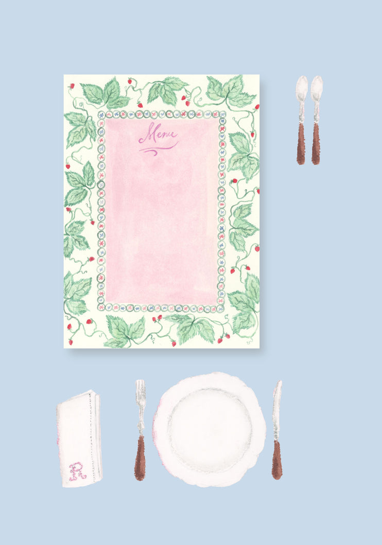 Strawberry Menu (Digital Download)